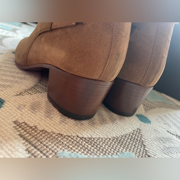 Saint Laurent Suede Ankle Boots - Booties - Tan - Size 39 Womens - Brand NIB - Picture 4 of 14